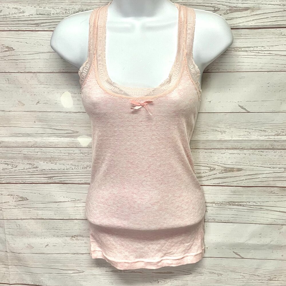 Juicy Couture Point Rib & Lace Tank